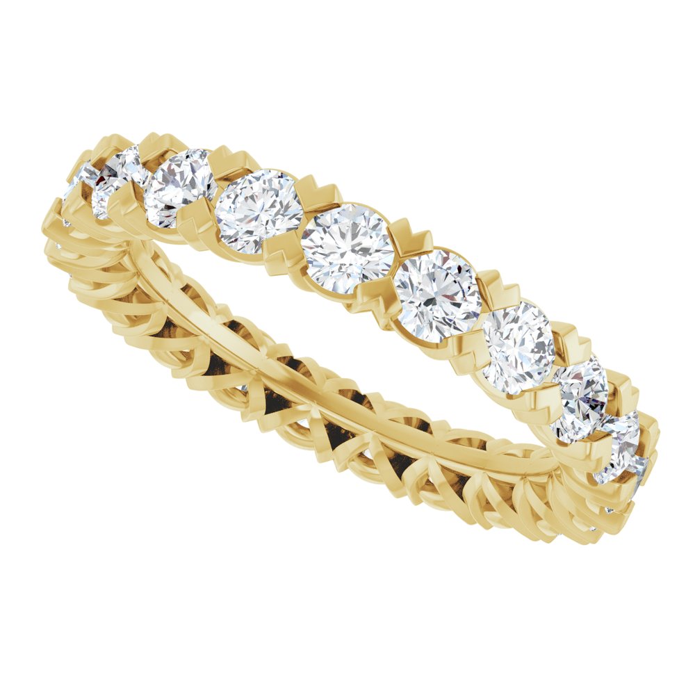14K Yellow Gold 2 1/8 CTW Lab-Grown Diamond Eternity Band Size 6.5