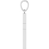 14K White Gold 1/4 CTW Natural Diamond Cross Pendant