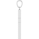 14K White Gold 3/8 CTW Lab-Grown Diamond Cross Pendant