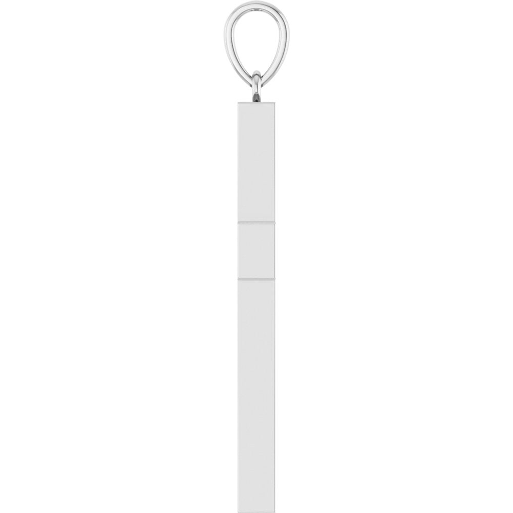 14K White Gold 1 CTW Lab-Grown Diamond Cross Pendant