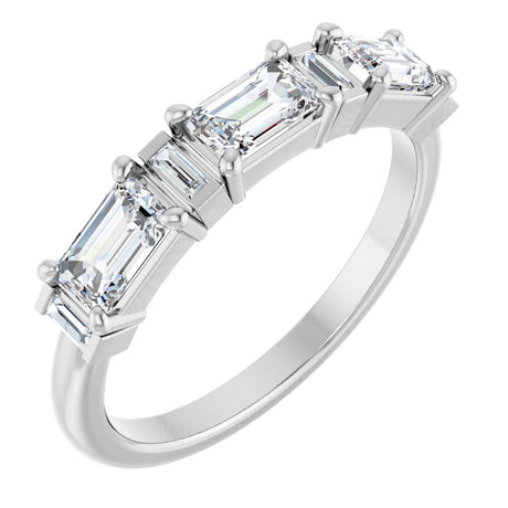 14K White Gold 9/10 CTW Lab-Grown Diamond Anniversary Band