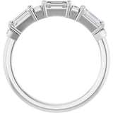 14K White Gold 9/10 CTW Lab-Grown Diamond Anniversary Band