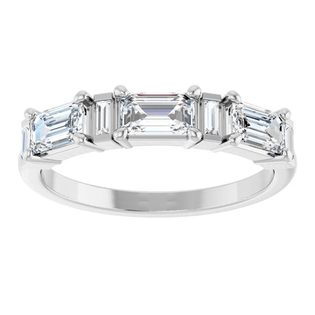 14K White Gold 9/10 CTW Lab-Grown Diamond Anniversary Band