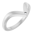 14K White Gold .0075 CT Natural Diamond Contour Band