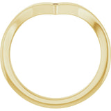 14K Yellow Gold .0075 CT Natural Diamond Contour Band