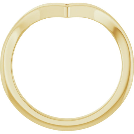 14K Yellow Gold .0075 CT Natural Diamond Contour Band