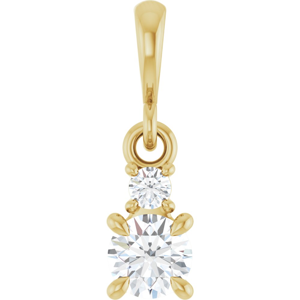14K Yellow Gold .03 CTW Lab-Grown Diamond Pendant