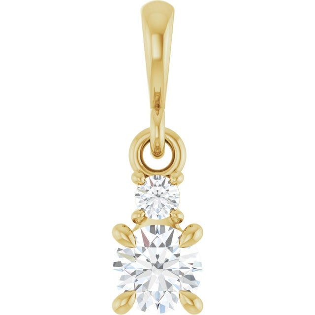 14K Yellow Gold .03 CTW Lab-Grown Diamond Pendant