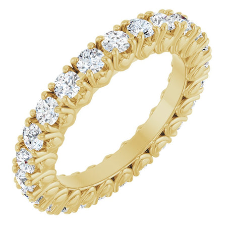 14K Yellow Gold 1 3/8 CTW Natural Diamond Eternity Band Size 5.5