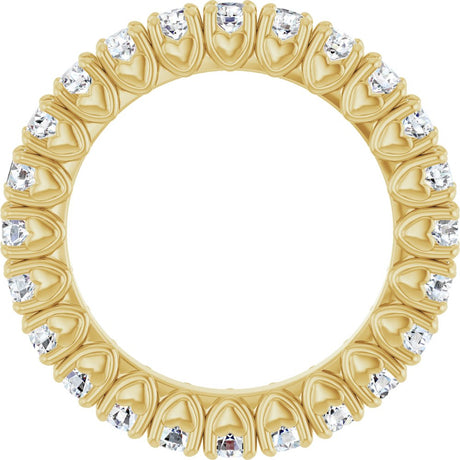 14K Yellow Gold 1 1/5 CTW Lab-Grown Diamond Eternity Band Size 5.5