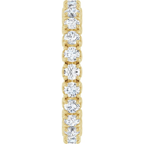14K Yellow Gold 1 3/8 CTW Natural Diamond Eternity Band Size 5.5