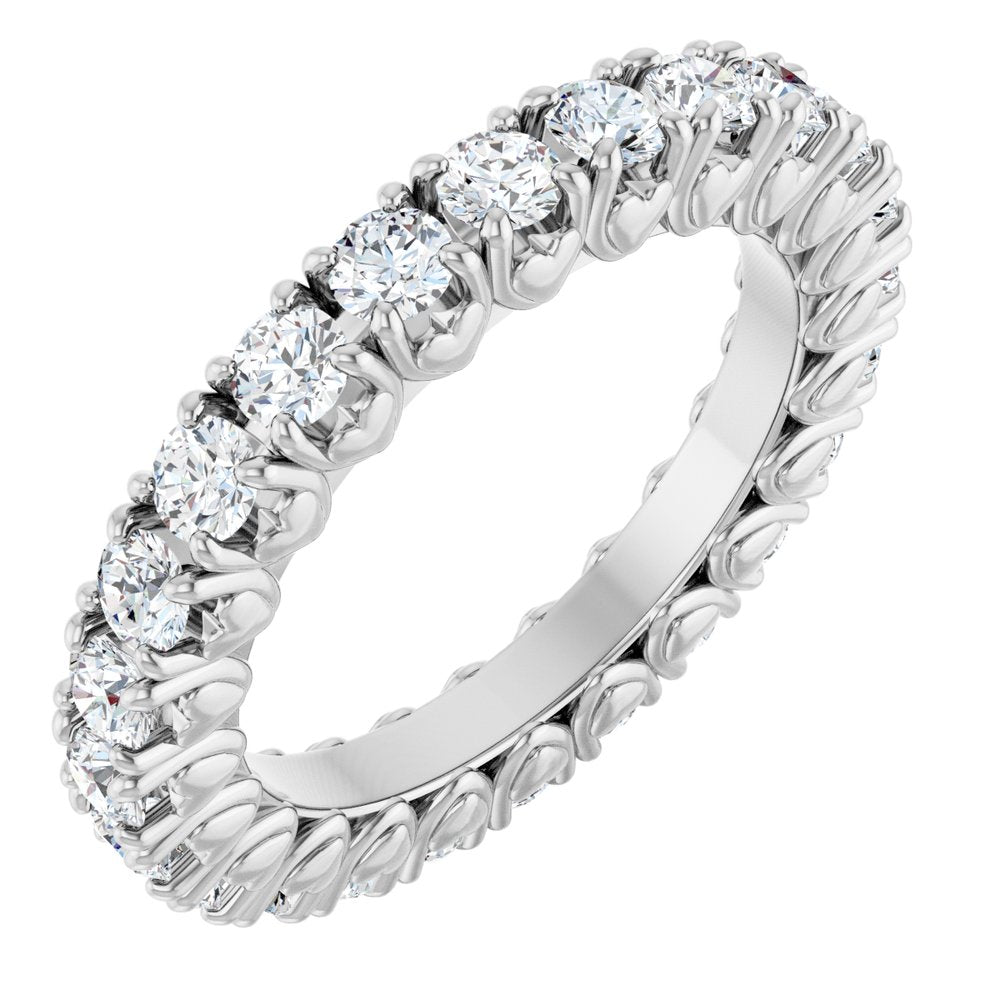 14K White Gold 1 1/5 CTW Lab-Grown Diamond Eternity Band Size 5