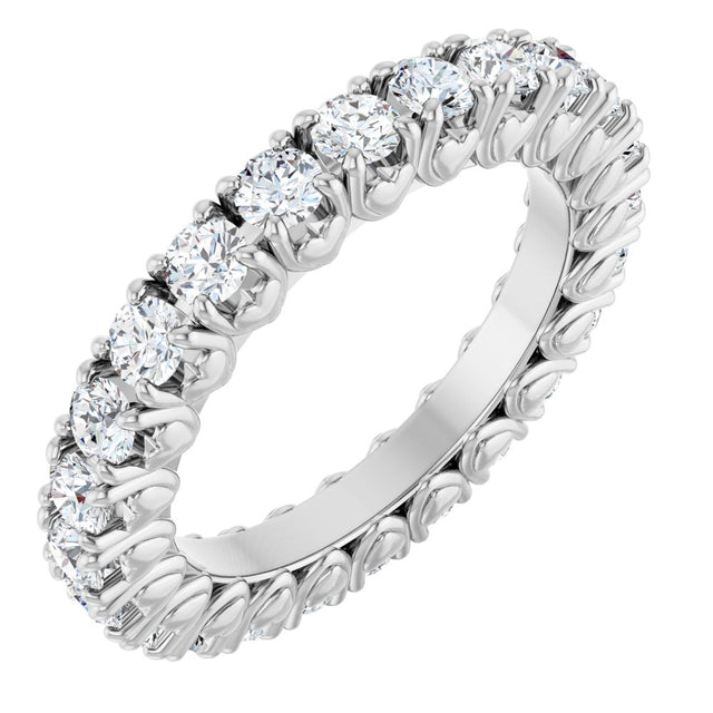 14K White Gold 1 1/5 CTW Lab-Grown Diamond Eternity Band Size 5