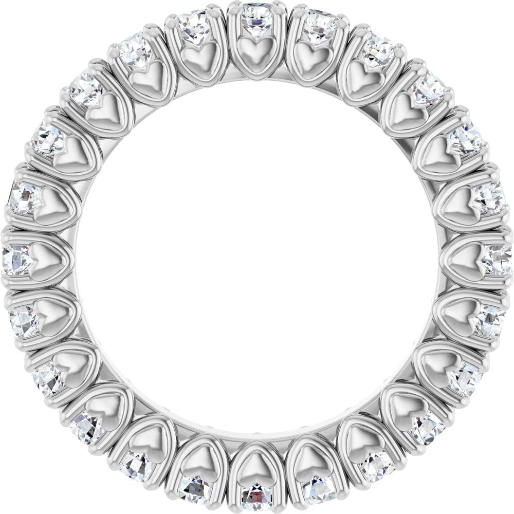 14K White Gold 1 1/5 CTW Lab-Grown Diamond Eternity Band Size 5