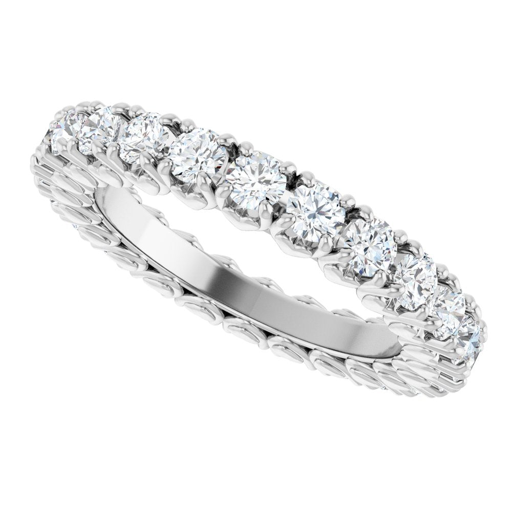 14K White Gold 1 1/5 CTW Lab-Grown Diamond Eternity Band Size 5