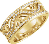 14K Yellow Gold 1/2 CTW Natural Diamond Anniversary Band