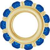 14K Yellow Gold Lab-Grown Blue Sapphire Cabochon Spacer Charm/Pendant