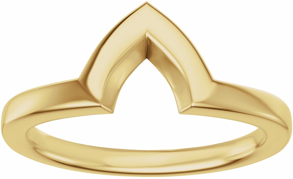 14K Yellow Gold Band for 12x6 mm Marquise Ring