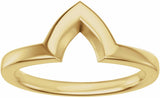 14K Yellow Gold Band for 12x6 mm Marquise Ring