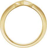 14K Yellow Gold Band for 10x5 mm Marquise Ring