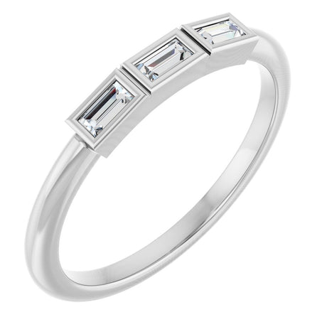 14K White Gold 1/8 CTW Natural Diamond Anniversary Band