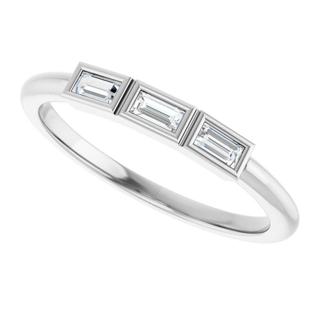 14K White Gold 1/8 CTW Natural Diamond Anniversary Band