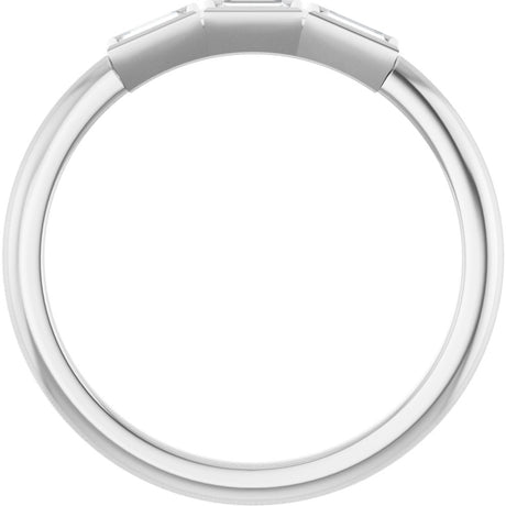 14K White Gold 1/8 CTW Natural Diamond Anniversary Band