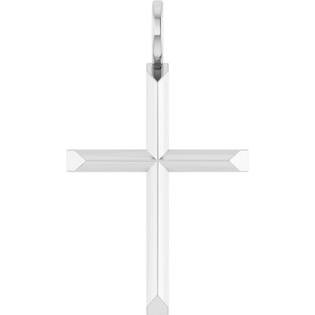 Sterling Silver Knife-Edge Cross Charm/Pendant
