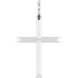 14K White Gold Knife-Edge Cross Charm/Pendant