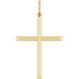 14K Yellow Gold Knife-Edge Cross Charm/Pendant