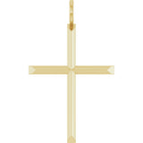 14K Yellow Gold Knife-Edge Cross Charm/Pendant