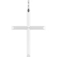 Sterling Silver Knife-Edge Cross Charm/Pendant