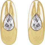 14K Yellow Gold 1/3 CTW Lab-Grown Diamond 11.3 mm Hoop Earrings