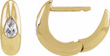 14K Yellow Gold 1/3 CTW Lab-Grown Diamond 11.3 mm Hoop Earrings