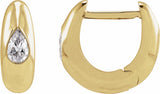 14K Yellow Gold 1/3 CTW Lab-Grown Diamond 11.3 mm Hoop Earrings