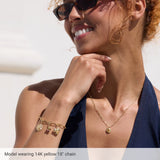 14K White 2.6 mm Paperclip-Style 18" Chain