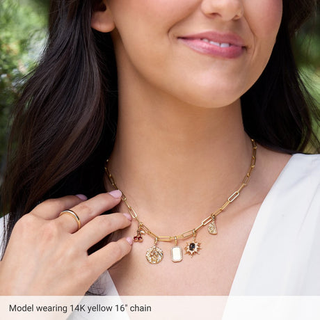 18K Yellow Gold-Plated Sterling Silver 3.85 mm Paperclip-Style 18" Chain