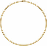 14K Yellow Gold 4 mm Omega 18" Chain