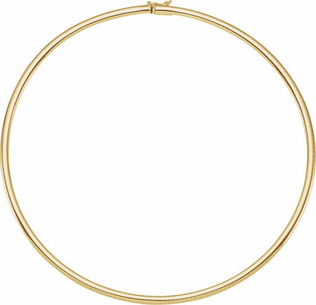 14K Yellow Gold 4 mm Omega 16" Chain