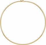 14K Yellow Gold 3 mm Omega 16" Chain