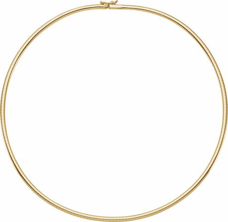 14K Yellow Gold 3 mm Omega 16" Chain