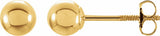 14K Yellow Gold 3 mm Ball Stud Earrings