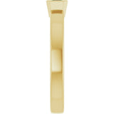 14K Yellow Gold Lab-Grown Emerald Family Stackable Ring