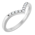 14K White Gold 1/8 CTW Lab-Grown Diamond Contour Band