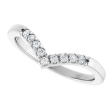 14K White Gold 1/8 CTW Lab-Grown Diamond Contour Band