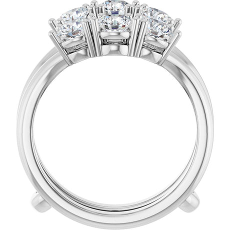 14K White Gold 1 1/2 CTW Lab-Grown Diamond Ring Guard