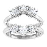 14K White Gold 1 1/2 CTW Lab-Grown Diamond Ring Guard
