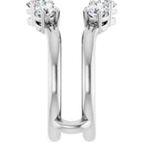 14K White Gold 1 1/2 CTW Lab-Grown Diamond Ring Guard
