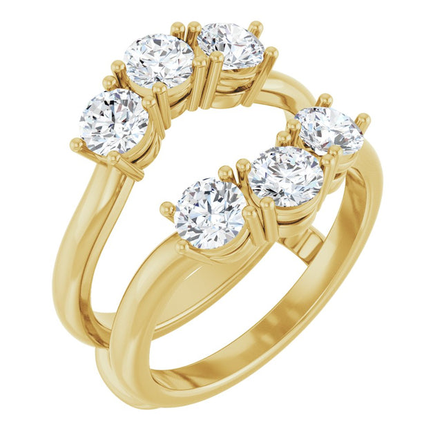 14K Yellow Gold 1 1/2 CTW Lab-Grown Diamond Ring Guard