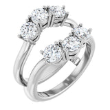 14K White Gold 1 1/2 CTW Lab-Grown Diamond Ring Guard
